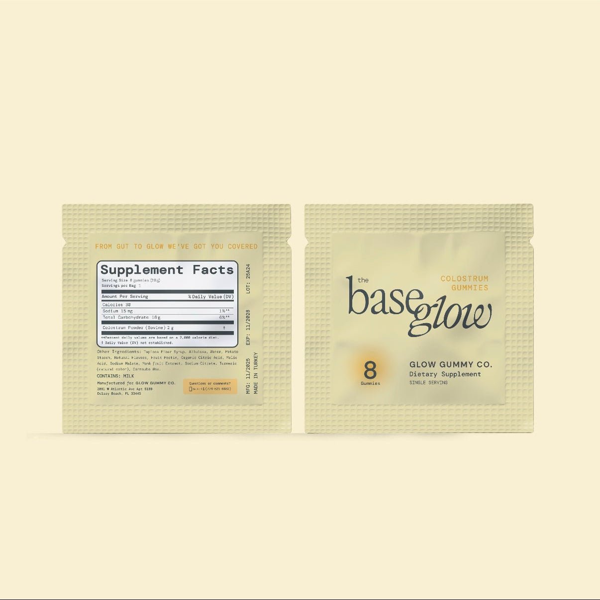 Updated sachet and supplement panel